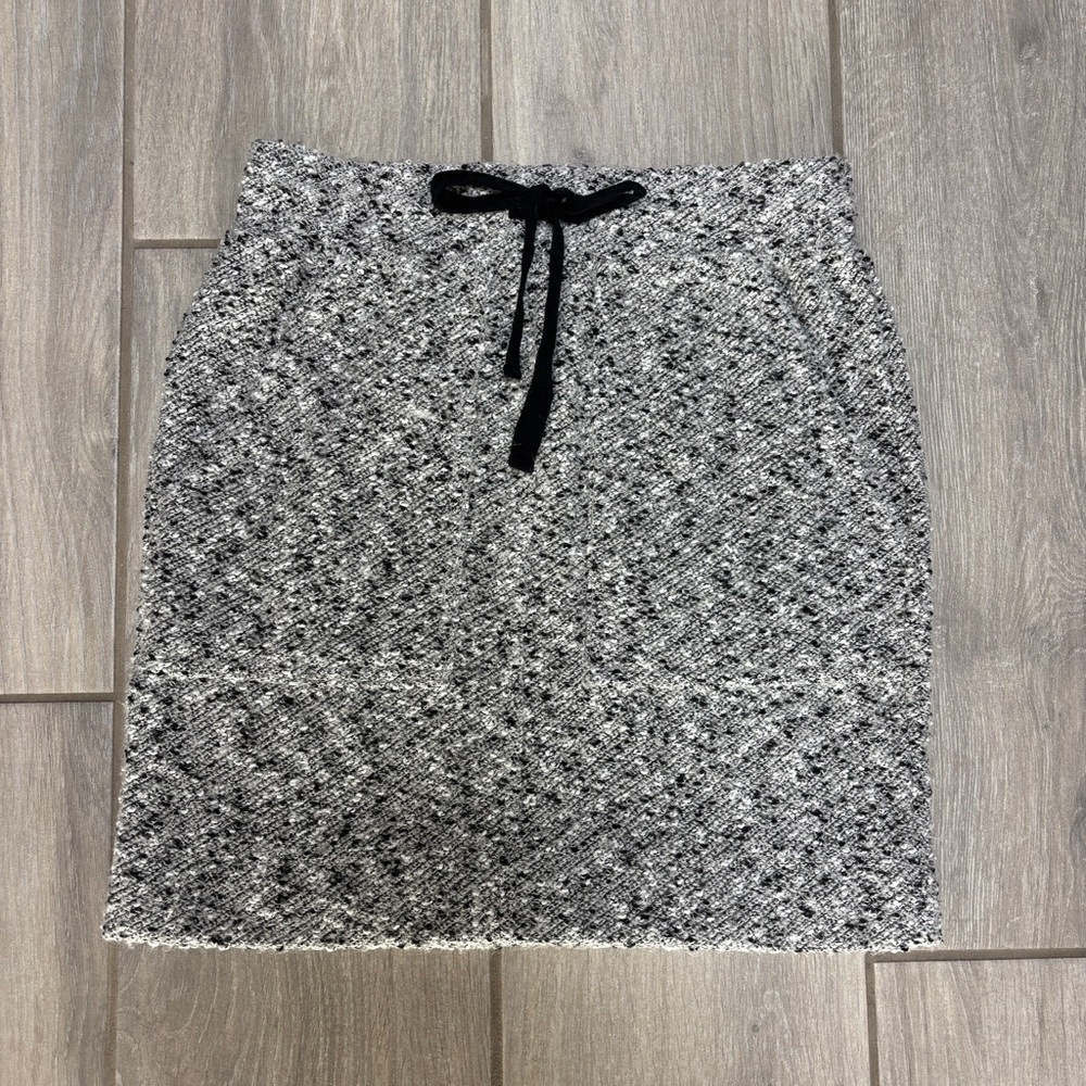 LOFT Lou & Grey Tweed Mini Pencil Skirt – Black/White/Gray | Size XS